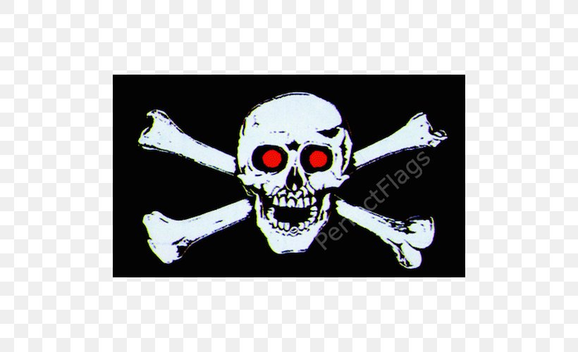 Jolly Roger Flag Skull And Crossbones Piracy Pirate101, PNG, 500x500px, Jolly Roger, Bone, Eye, Flag, Flag Of Hawaii Download Free
