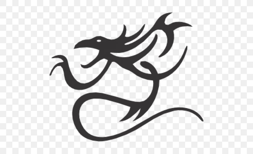 Drawing Line Art Dragon Cartoon Clip Art, PNG, 500x500px, Drawing, Animal, Artwork, Black And White, Calligraphy Download Free
