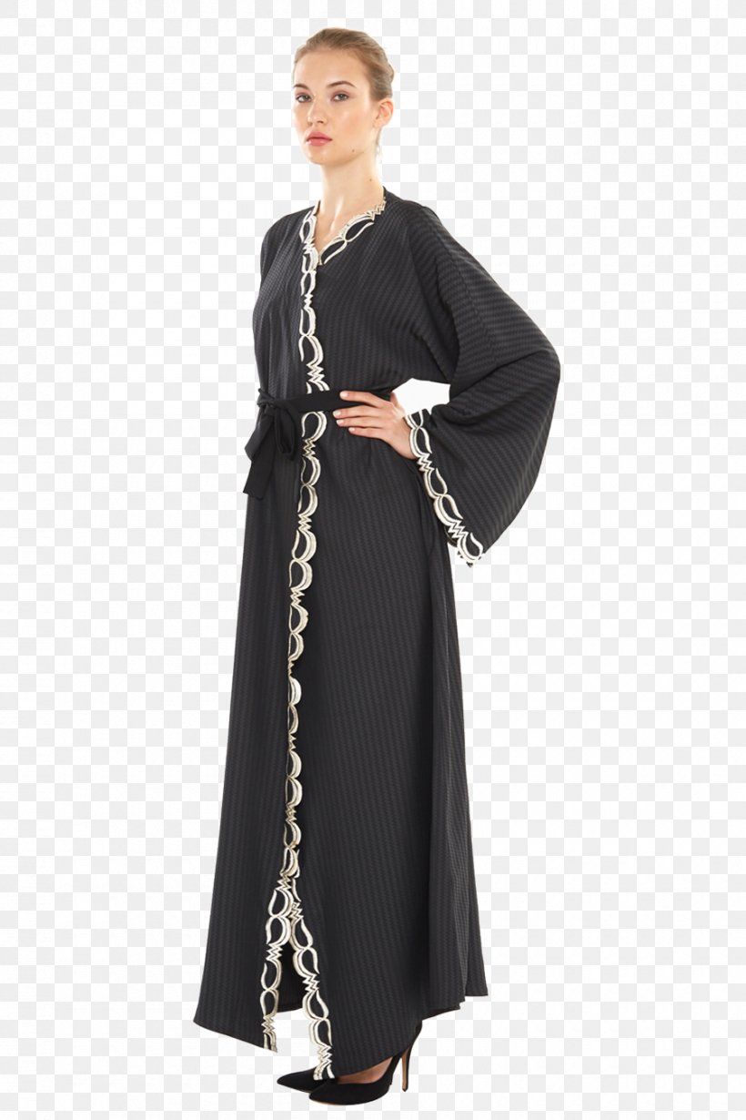 Dress Gown Neck Black M, PNG, 900x1350px, Dress, Abaya, Black, Black M, Costume Download Free