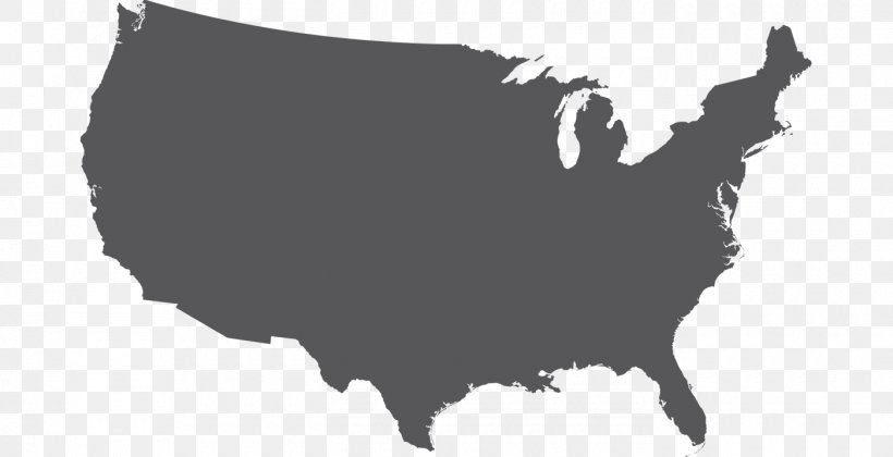 United States Vector Map Royalty-free, PNG, 1400x718px, United States, Black, Black And White, Blank Map, Carnivoran Download Free