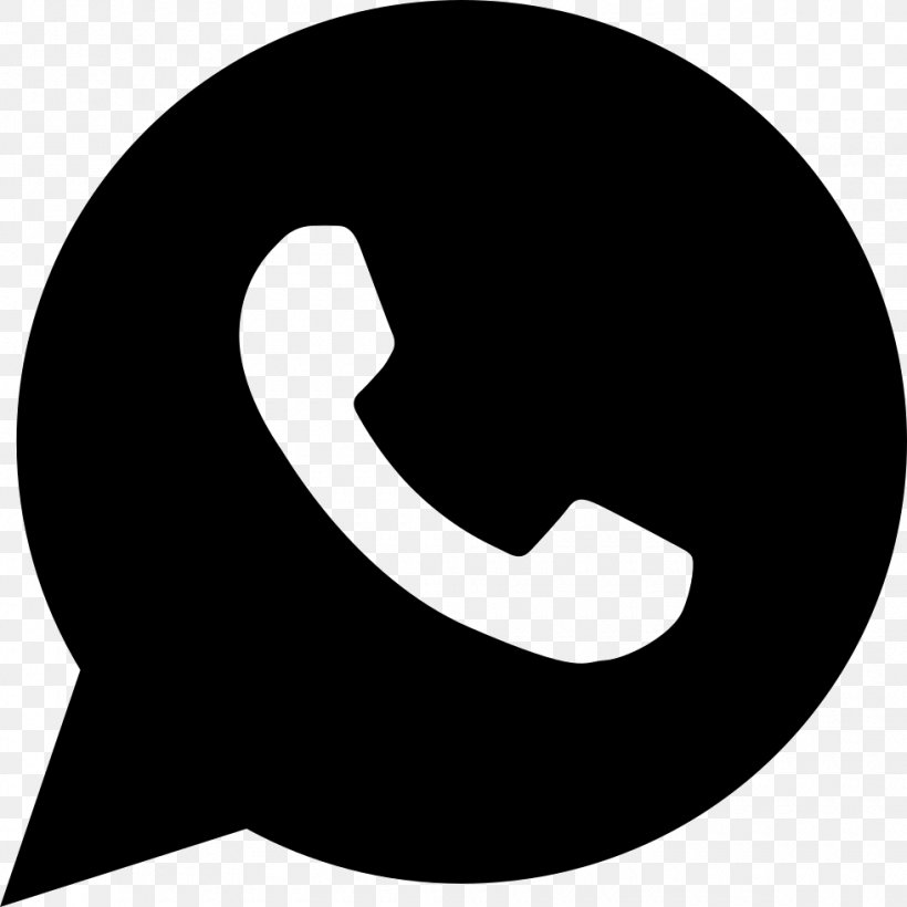 WhatsApp, PNG, 980x980px, Whatsapp, Black And White, Facebook, Instant Messaging, Logo Download Free
