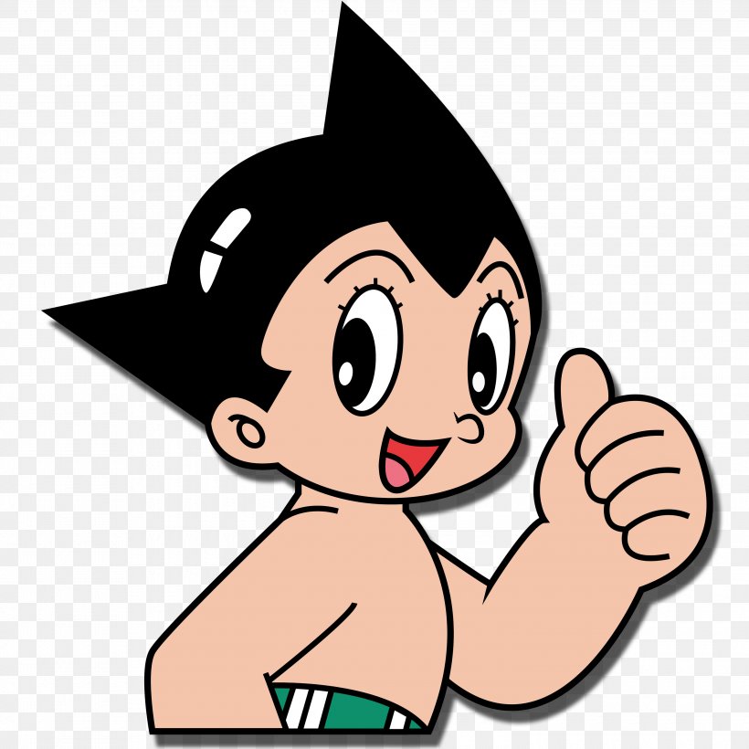 Astro Boy Cartoon Free Line Thumb Clip Art, PNG, 3000x3000px, Watercolor, Cartoon, Flower, Frame, Heart Download Free
