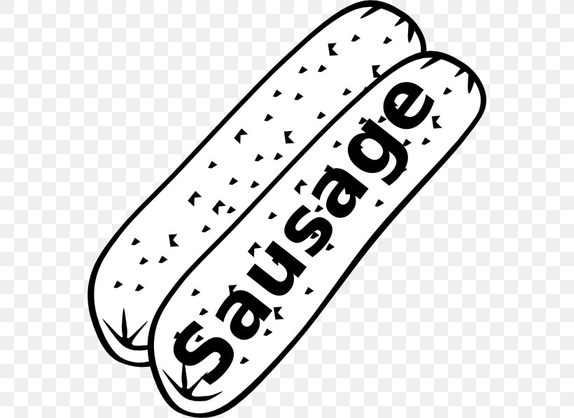 Breakfast Sausage Hot Dog Salami Barbecue, PNG, 570x597px, Breakfast Sausage, Area, Barbecue, Black And White, Breakfast Download Free