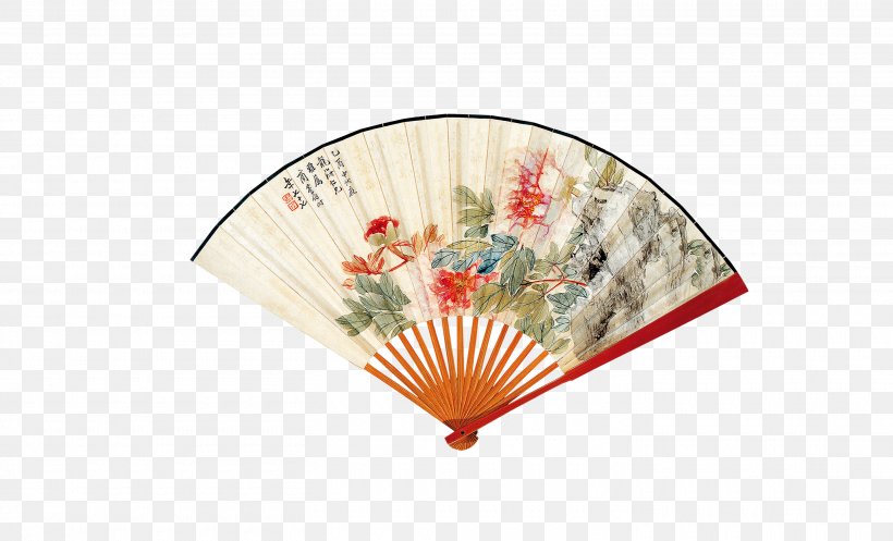 Hand Fan Ink Wash Painting, PNG, 2920x1773px, Hand Fan, Art, Chinese Painting, Chinoiserie, Decorative Fan Download Free