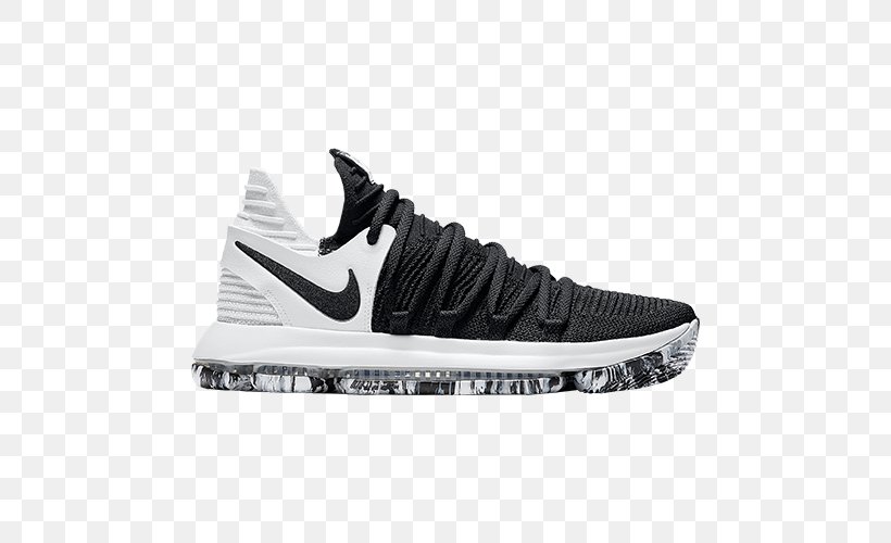 Nike Zoom Kd 10 Nike KD 10 Black White Nike KD X Boys Basketball Shoe, PNG, 500x500px, Nike, Adidas, Athletic Shoe, Basketball, Basketball Shoe Download Free