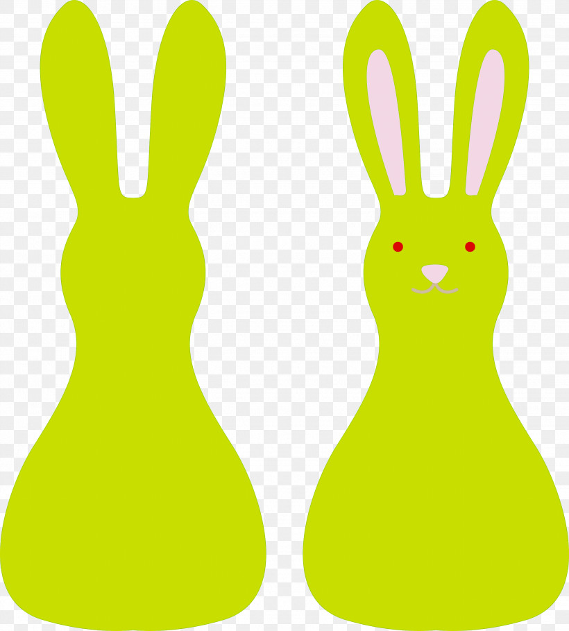 Easter Bunny, PNG, 2702x3000px, Cartoon Rabbit, Cute Rabbit, Easter Bunny, Green, Meter Download Free