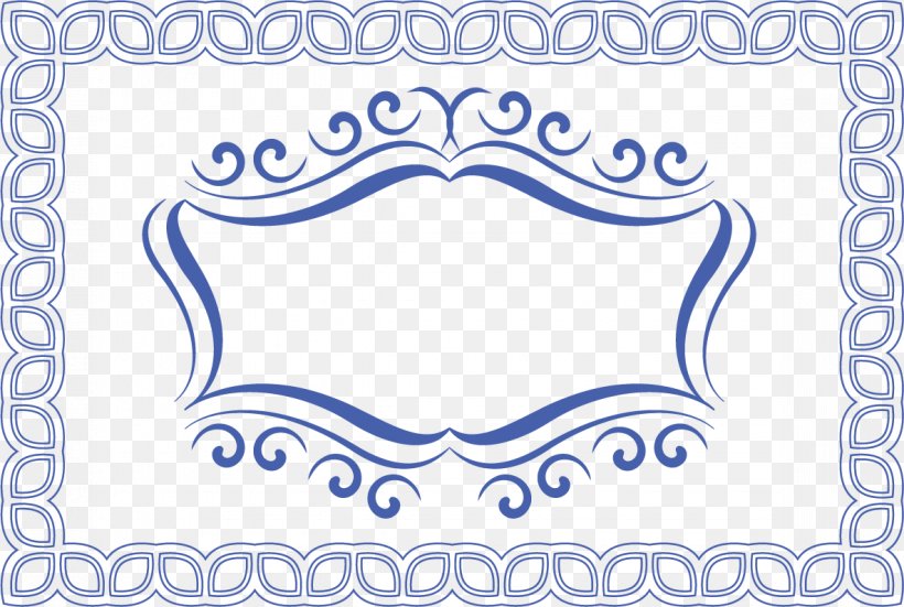 Picture Frame Motif Download, PNG, 1184x796px, Picture Frame, Area, Black And White, Blue, Border Download Free