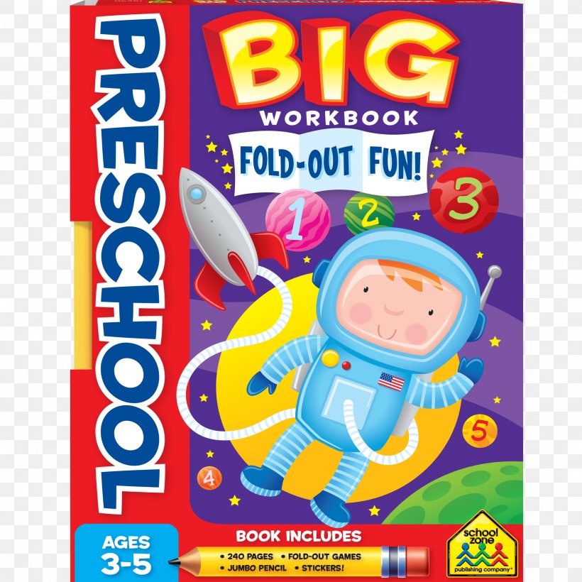 Big Preschool Workbook Pre-school School Zone Learning Game, PNG, 2048x2048px, Big Preschool Workbook, Book, Child, Education, Educational Toys Download Free