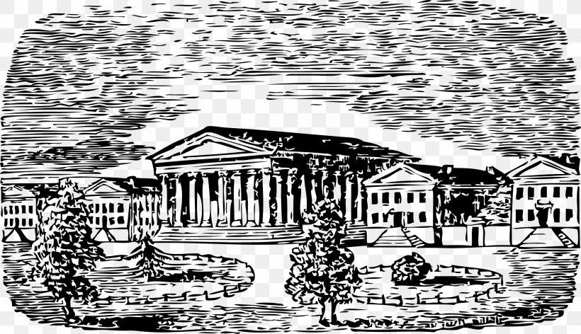 College Campus School Student Clip Art, PNG, 2400x1382px, College, Academic Degree, Artwork, Black And White, Building Download Free