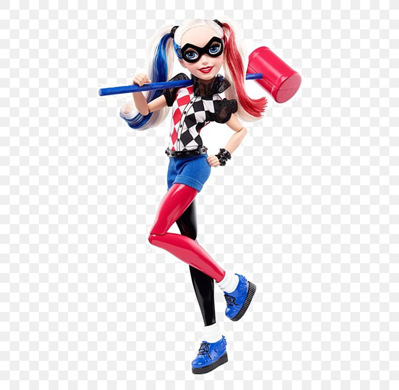 Harley Quinn DC Super Hero Girls Supergirl Action Doll Superhero DC Comics Super Hero Girls 12 Inch Action Figure, PNG, 800x800px, Harley Quinn, Action Figure, Action Toy Figures, Baseball Equipment, Comics Download Free