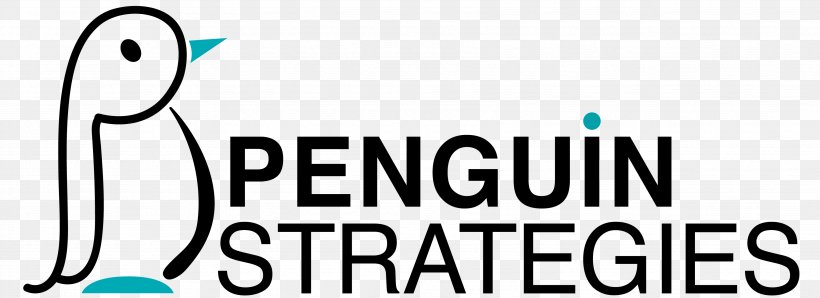 Penguin Strategies Inbound Marketing Advertising Business-to-Business Service, PNG, 3508x1276px, Penguin Strategies, Advertising, Area, Beak, Blue Download Free