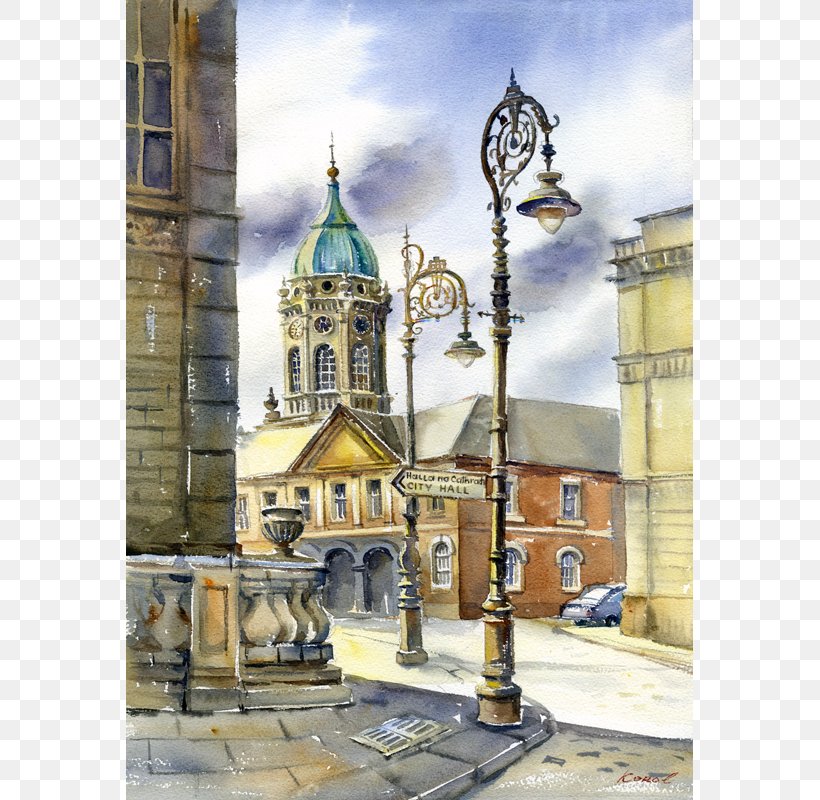 Dublin Castle Spire Of Dublin Painting Glendalough Ludmila Korol, PNG, 800x800px, Dublin Castle, Art, Building, Cathedral, Chapel Download Free