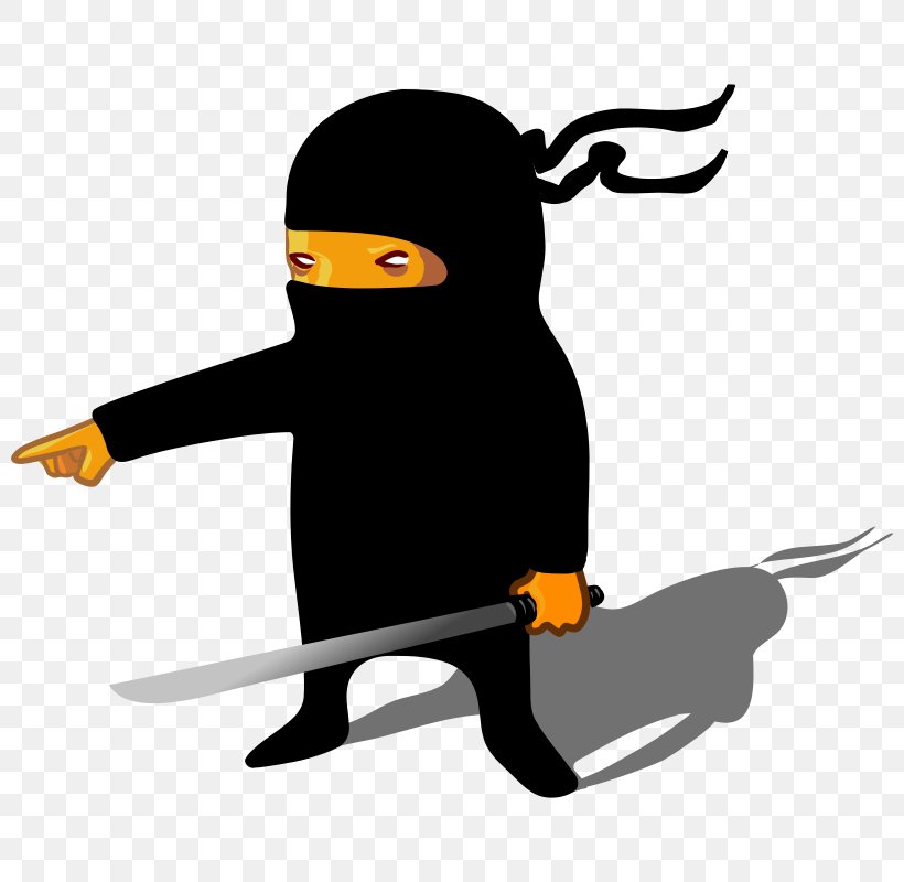 Ninjatō Sword Clip Art, PNG, 800x800px, Ninja, Beak, Bird, Flightless Bird, Japanese Martial Arts Download Free