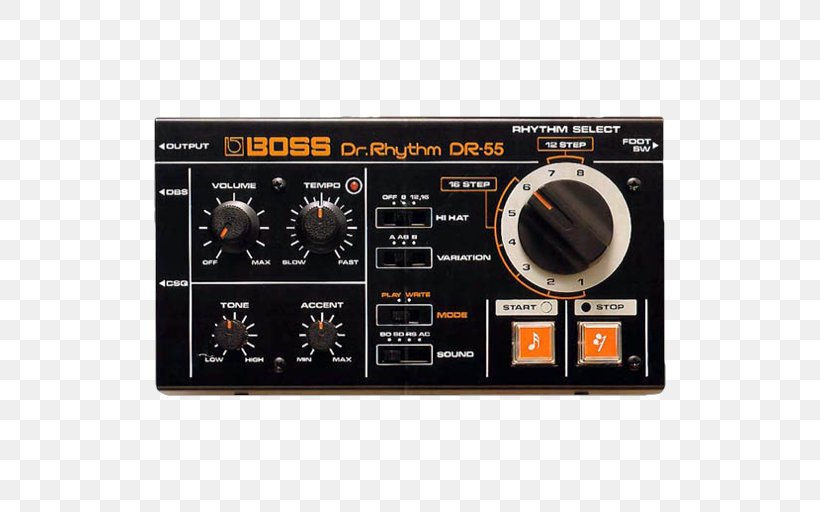 Drum Machine Boss Doctor Rhythm DR-110 Boss Corporation Electronic Musical Instruments Guitar, PNG, 512x512px, Drum Machine, Audio, Audio Equipment, Audio Receiver, Boss Corporation Download Free