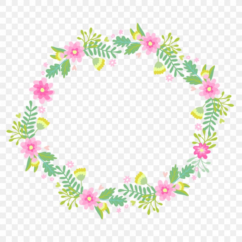 Flower Wreath Clip Art, PNG, 850x850px, Flower, Area, Border, Color, Crown Download Free
