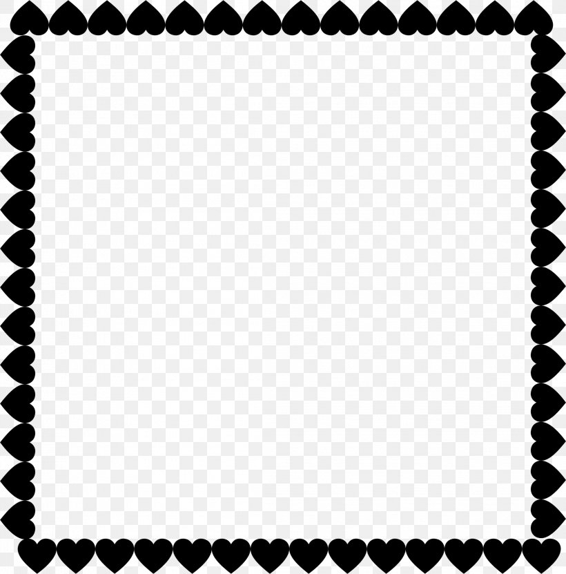 Picture Frames Heart Love Clip Art, PNG, 2192x2224px, Picture Frames, Area, Black, Black And White, Border Download Free
