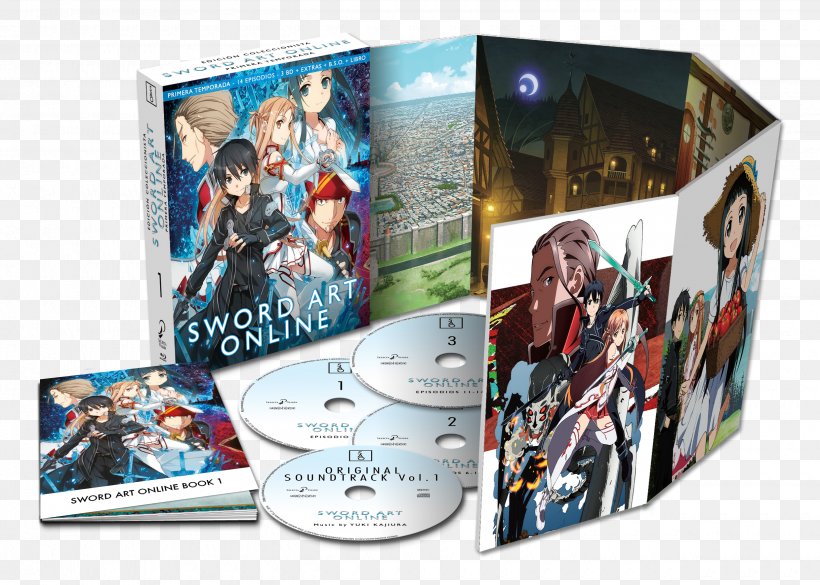 Blu-ray Disc Sword Art Online: Hollow Realization Kirito DVD, PNG, 2480x1772px, Watercolor, Cartoon, Flower, Frame, Heart Download Free