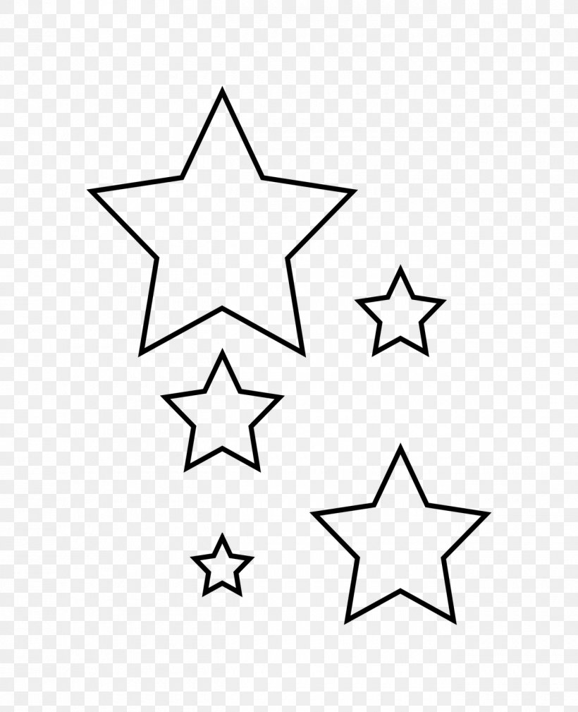 Star Stencil Template Clip Art, PNG, 1300x1600px, Star, Area, Black, Black And White, Coloring Book Download Free