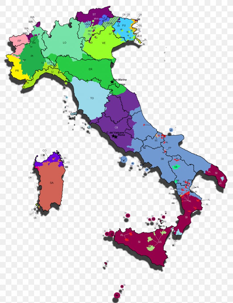 Italy Linguistic Map, PNG, 832x1080px, Italy, Area, Art, Fictional Character, Geography Download Free