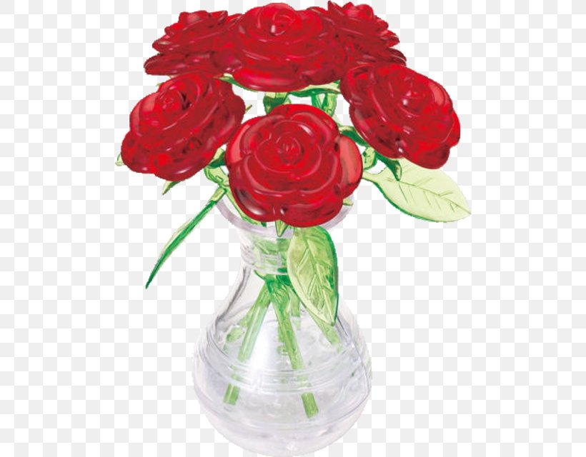 Jigsaw Puzzles 3D-Puzzle Rose Three-dimensional Space, PNG, 640x640px, Jigsaw Puzzles, Artificial Flower, Crystal, Cut Flowers, Dimension Download Free
