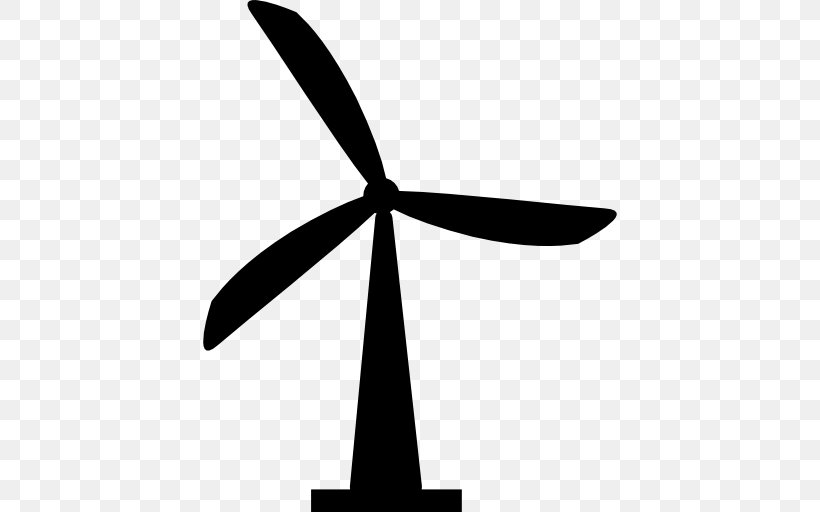 Wind Farm Windmill Wind Turbine Wind Power, PNG, 512x512px, Wind Farm, Black And White, Energy, Mill, Monochrome Download Free