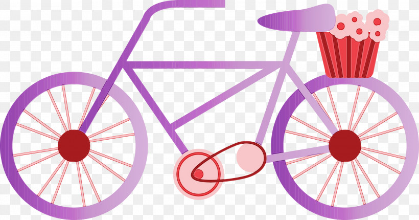 Bicycle Wheel Road Bicycle Bicycle Frame Bicycle Viking Retro Roadie - 53cm Frame, PNG, 2999x1573px, Watercolor, Bicycle, Bicycle Frame, Bicycle Pedal, Bicycle Tire Download Free