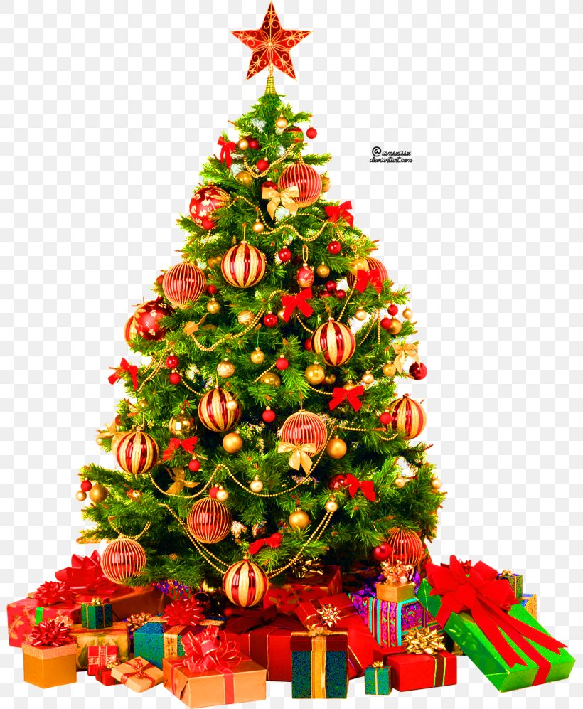 clip art christmas tree with presents