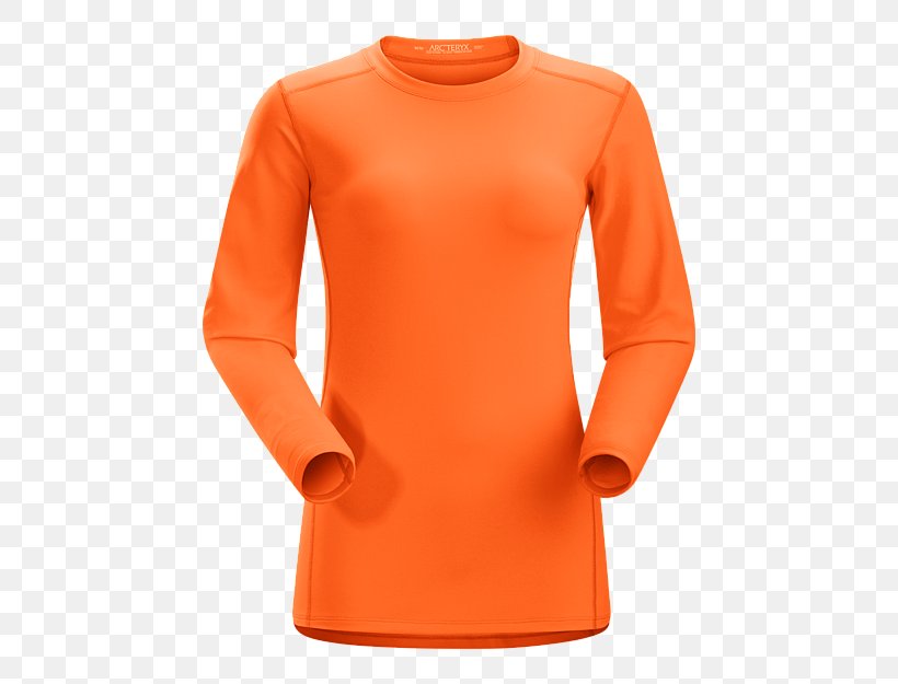 T-shirt Arc'teryx Men's Phase AR Crew LS Arc'teryx Women's Phase AR Crew LS Arcteryx Women's Phase AR Crew Fall 2015 | M | Andromeda Orange, PNG, 450x625px, Watercolor, Cartoon, Flower, Frame, Heart Download Free