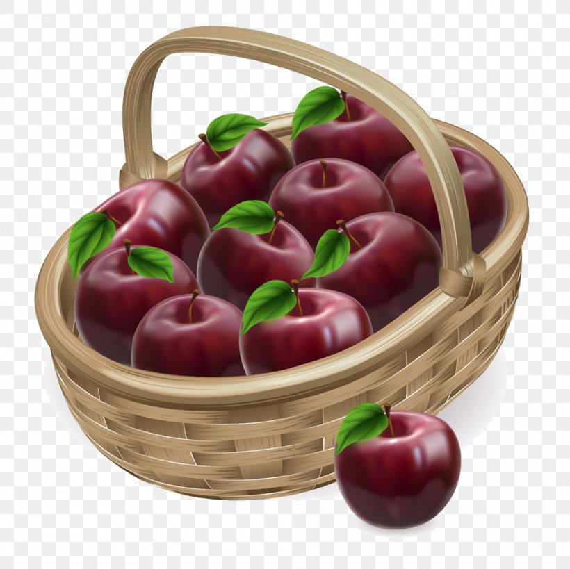 The Basket Of Apples Royalty-free Illustration, PNG, 1000x999px, Basket Of Apples, Apple, Basket, Drawing, Food Download Free