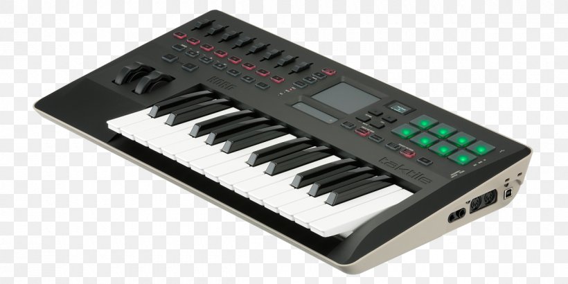 KORG Taktile-25 Korg Triton Taktile MIDI Controllers MIDI Keyboard Sound Synthesizers, PNG, 1200x600px, Korg Taktile25, Controller, Digital Piano, Electric Piano, Electronic Instrument Download Free