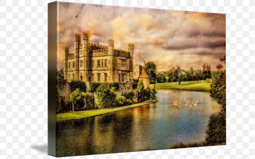 Leeds Castle Painting Real Estate English Country House, PNG, 650x513px, Castle, Building, English Country House, Estate, Landscape Download Free