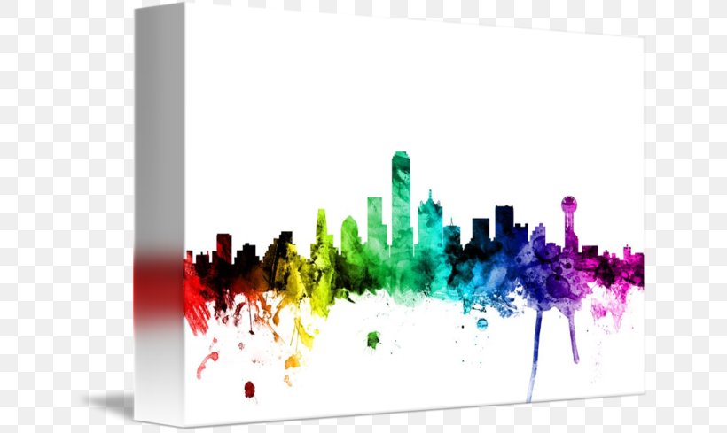 Dallas Skyline Canvas Print Graphic Design Art, PNG, 650x489px, Dallas, Art, Art Museum, Artist, Canvas Download Free