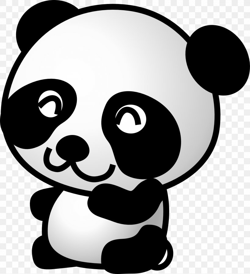 Giant Panda Bear Cartoon Clip Art, PNG, 1747x1920px, Giant Panda, Artwork, Bear, Black, Black And White Download Free