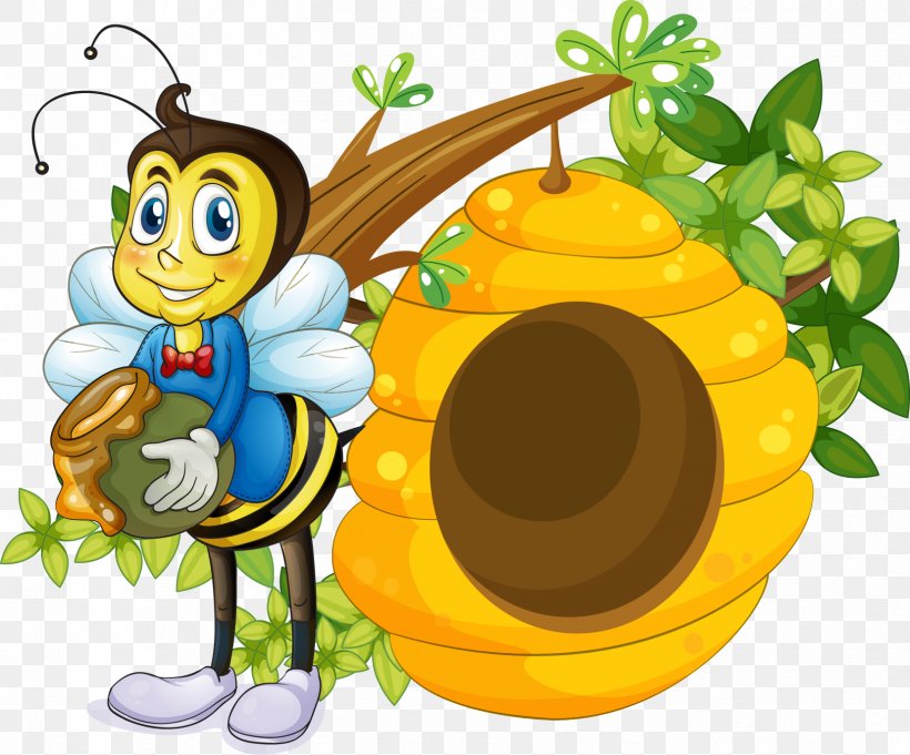 Beehive Cartoon Clip Art, PNG, 1658x1378px, Bee, Animation, Art, Beehive, Bumblebee Download Free