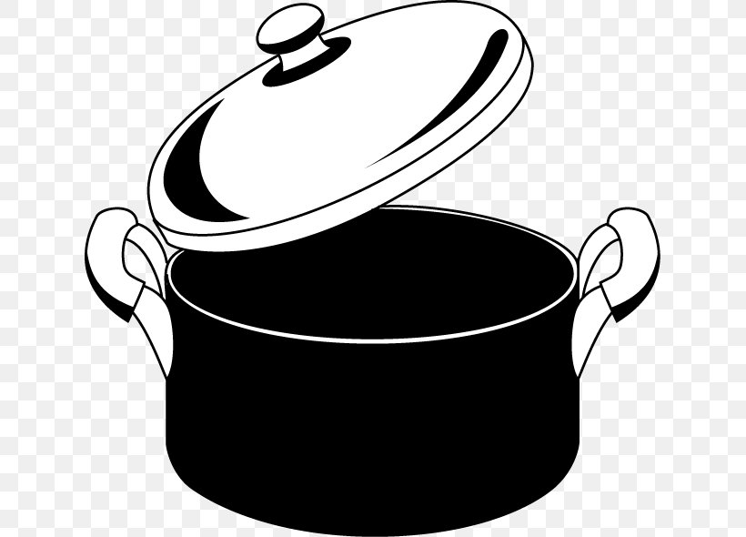 Cookware Stock Pots Cooking Lid Clip Art, PNG, 633x590px, Cookware, Black And White, Cooking, Cookware And Bakeware, Cuisine Download Free