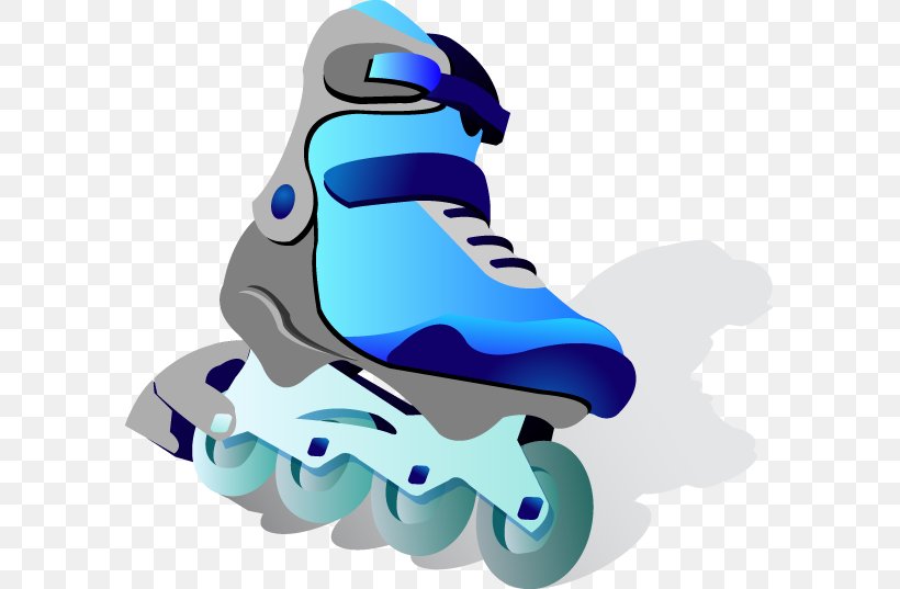 Roller Skating Roller Skates In-Line Skates Clip Art, PNG, 591x537px, Roller Skating, Athletic Shoe, Cross Training Shoe, Electric Blue, Footwear Download Free