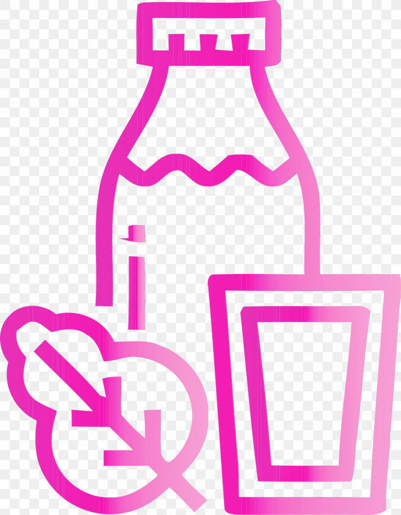 Pink Water Bottle, PNG, 2334x2999px, Watercolor, Paint, Pink, Water Bottle, Wet Ink Download Free