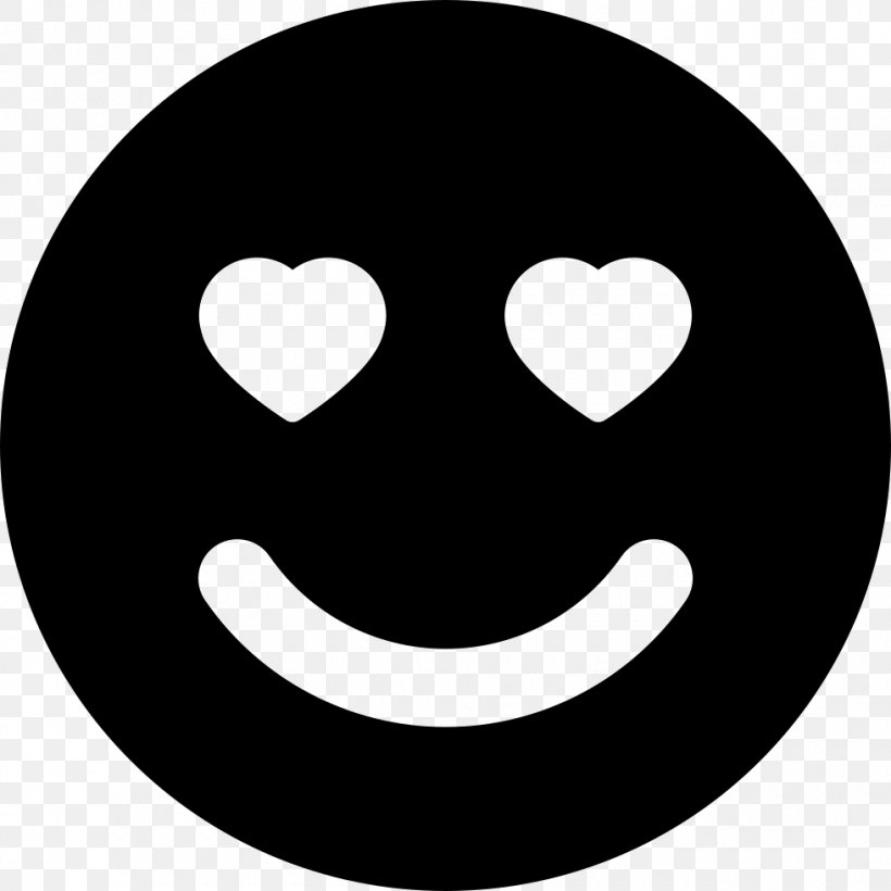 Smiley Emoticon Falling In Love, PNG, 980x980px, Smiley, Affection, Black And White, Emoticon, Face Download Free
