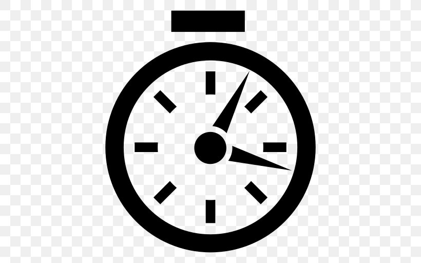 Stopwatch, PNG, 512x512px, Clock, Black And White, Digital Clock, Icon Design, Symbol Download Free