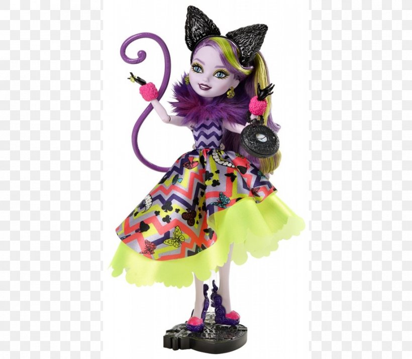 Ever After High Way Too Wonderland Kitty Cheshire Doll Ever After High Legacy Day Apple White Doll Toy, PNG, 915x800px, Doll, Ever After High, Fashion Doll, Fictional Character, Figurine Download Free
