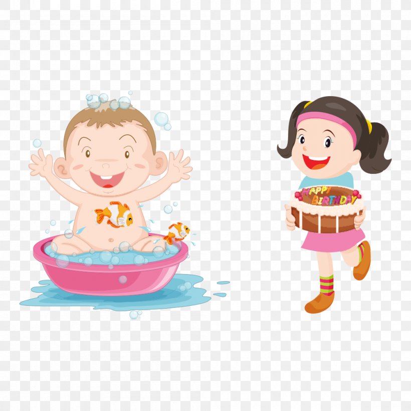 Bathing Stock Photography Boy Illustration, PNG, 1000x1000px, Royalty Free, Art, Baby Toys, Bathing, Baths Download Free