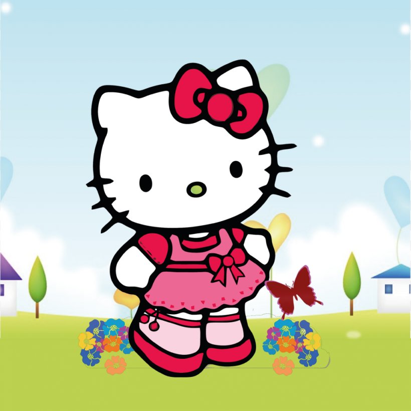 Hello Kitty #ICON100 Clip Art, PNG, 1024x1024px, Watercolor, Cartoon, Flower, Frame, Heart Download Free