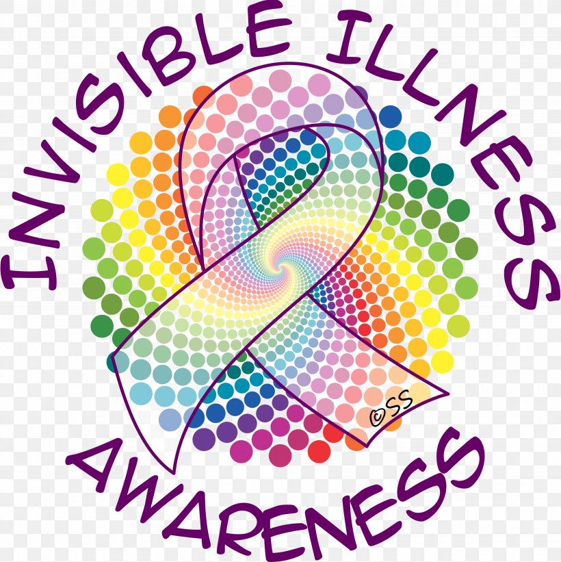 Invisible Disability Disease Mental Disorder Fibromyalgia Health, PNG, 3500x3506px, Invisible Disability, Area, Art, Awareness, Awareness Ribbon Download Free