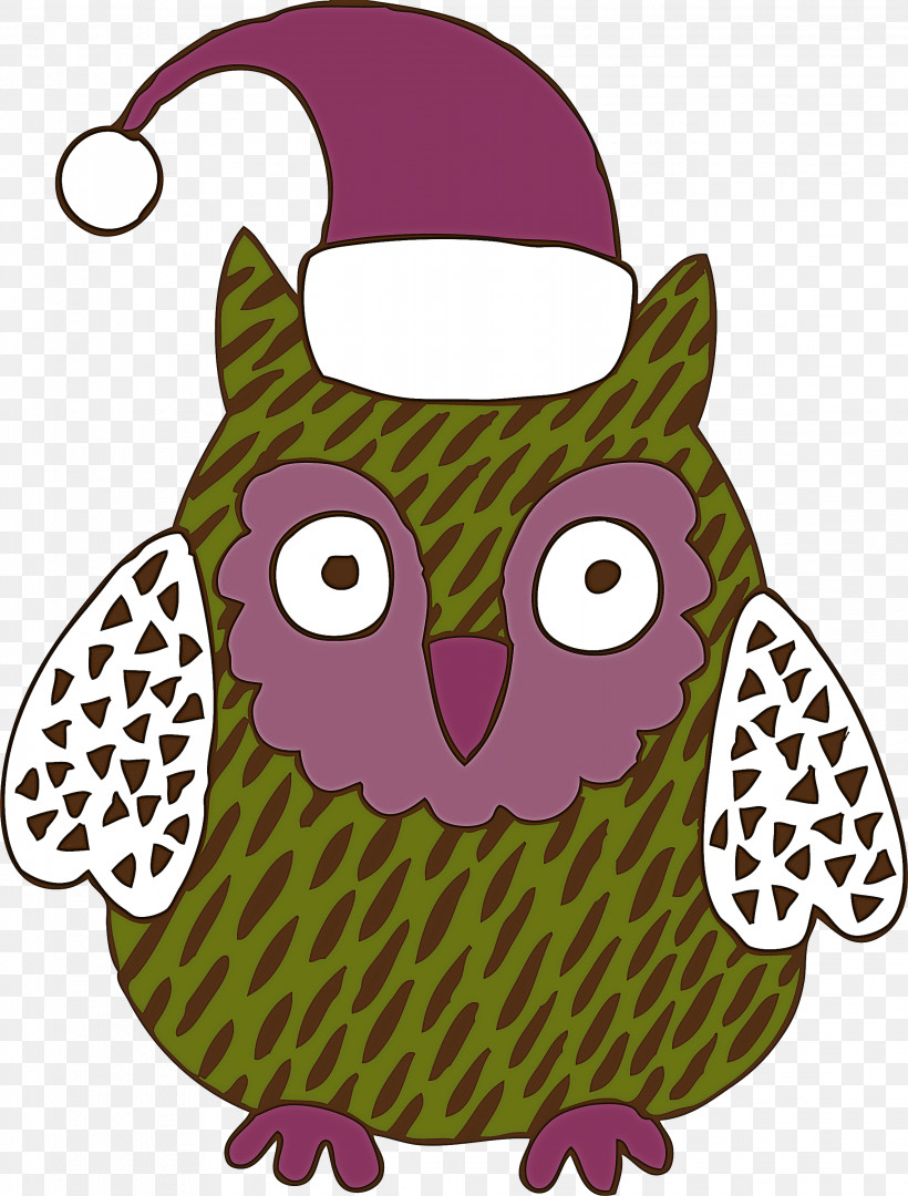 Owl Bird Of Prey Purple Pink Cartoon, PNG, 2276x3000px, Christmas Owl, Bird, Bird Of Prey, Cartoon, Cartoon Owl Download Free