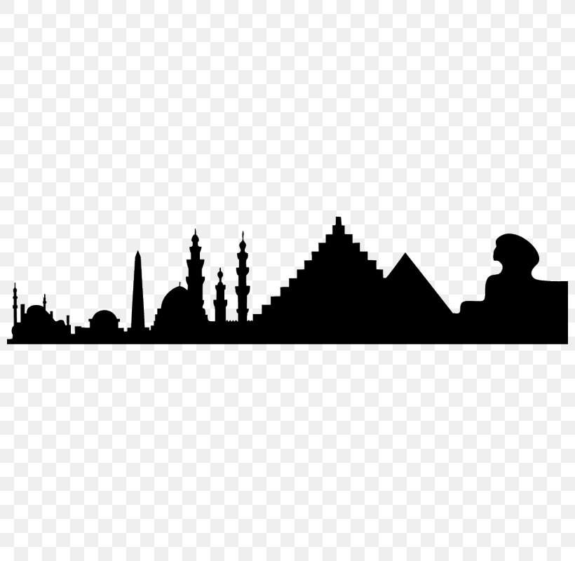Cairo Wall Decal Sticker Silhouette, PNG, 800x800px, Cairo, Black, Black And White, Brand, Building Download Free
