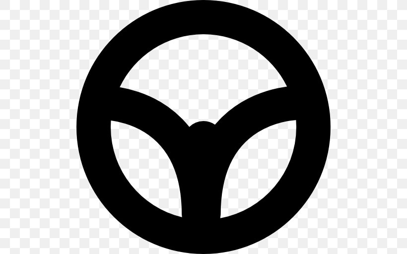 Car Motor Vehicle Steering Wheels Transport, PNG, 512x512px, Car, Black, Black And White, Car Controls, Logo Download Free
