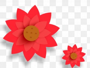 Red Lotus Decorative Material - Red Royalty-free Icon PNG