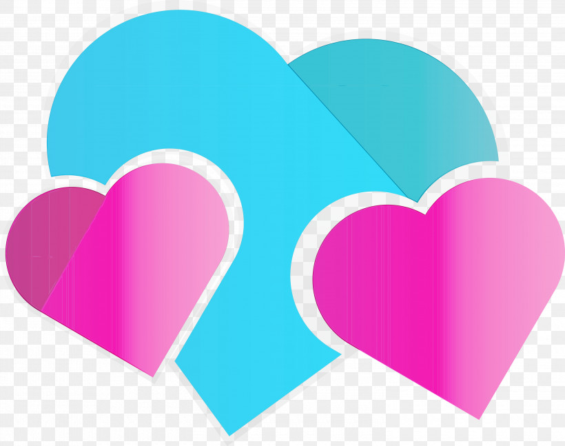 Heart Pink Turquoise Magenta Teal, PNG, 3000x2370px, Heart, Line, Love, Magenta, Material Property Download Free