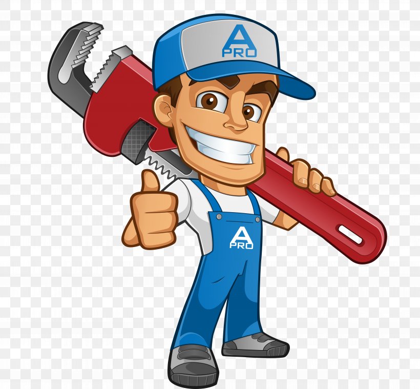 Plumber Plumbing Drain Home Repair Central Heating, PNG, 8105x7507px, Plumber, Attaboy Plumbing Services, Baseball Equipment, Cartoon, Central Heating Download Free