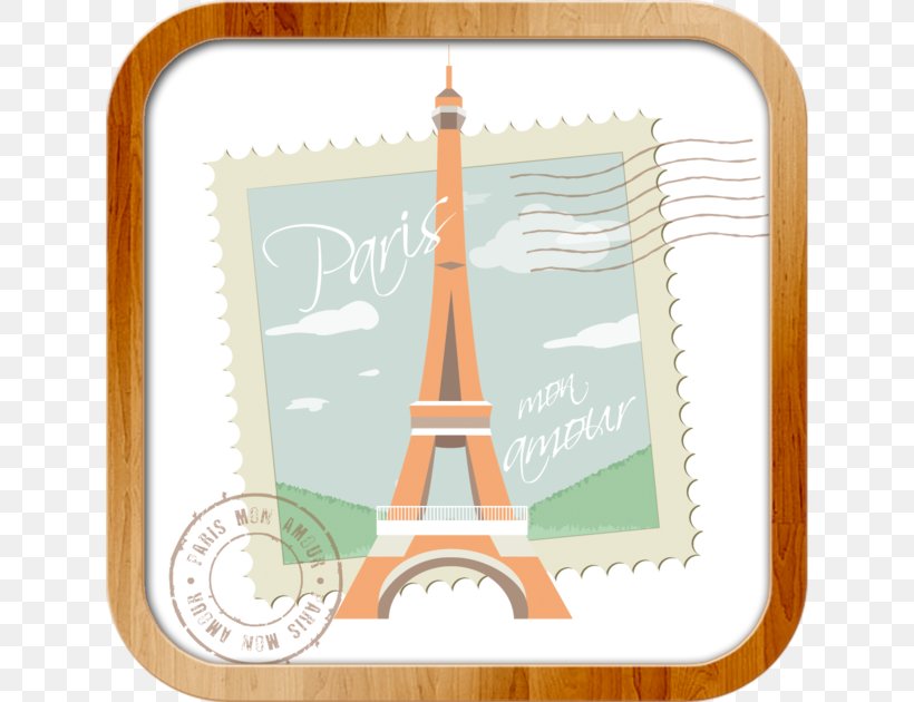 Postcard Indonesia Stamp Postcrossing, PNG, 630x630px, Eiffel Tower, Art, Invitation, Orange, Paris Download Free